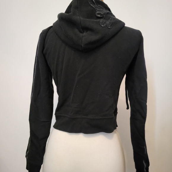 Vintage G Unit Sweater Zip Hoodie LADIES small SLIVER Black 50 cent Hip Hop - Picture 6 of 7